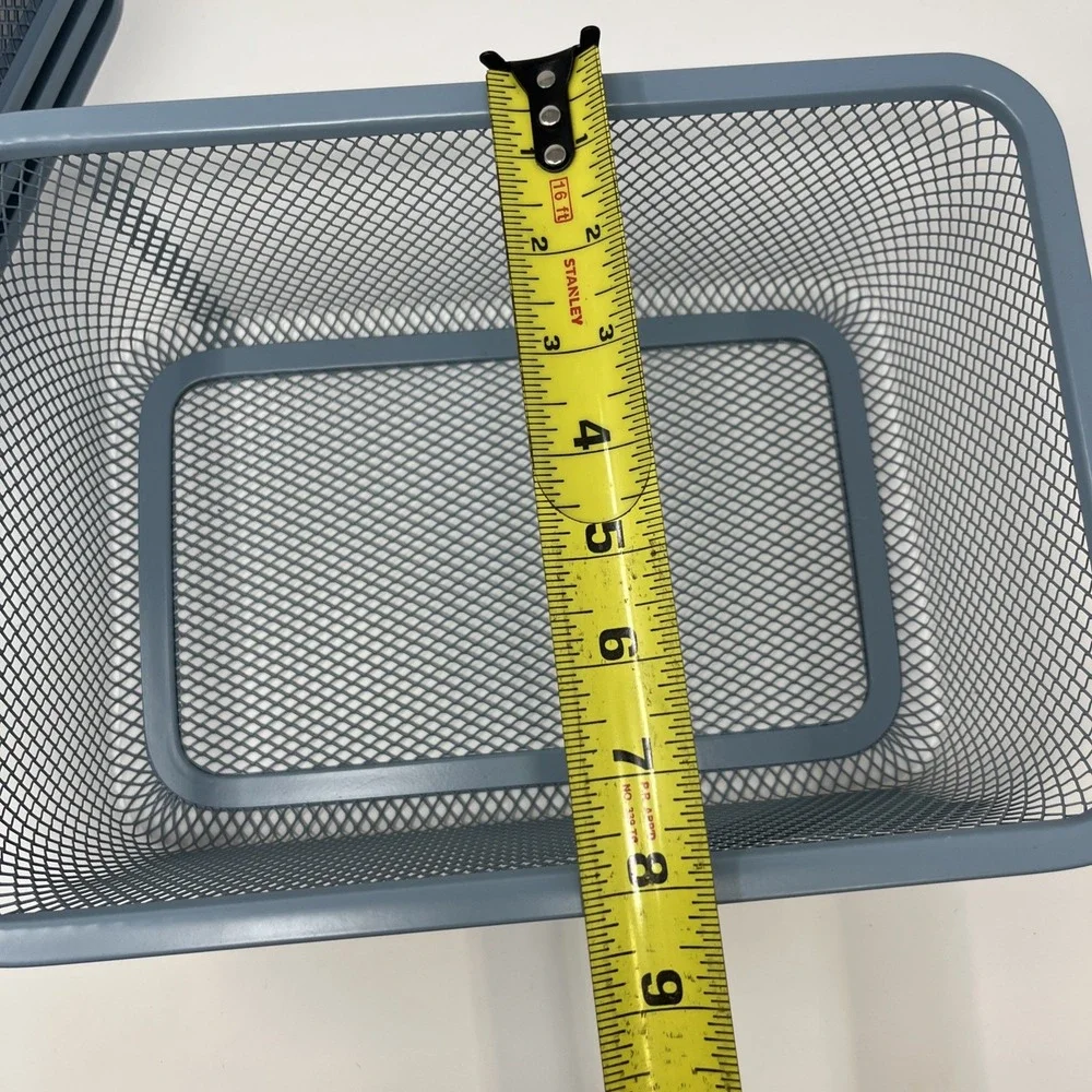 (Lot of 4) Ikea TROFAST Mesh Storage Box Blue Gray 7 7/8 x 11 3/4 x 3 7/8